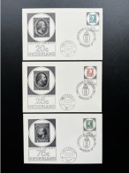 NETHERLANDS 1967 AMPHILEX SET OF 3 MAXIMUM CARDS NEDERLAND - Maximum Cards