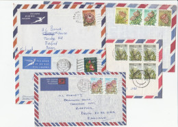 Collection SOUTH AFRICA Air Mail COVERS To GB Various FLOWER Stamps Cover - Collections, Lots & Series
