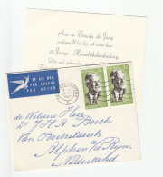 1967 SOUTH AFRICA To NETHERLANDS Air Mail COVER With CONTENTS INVITATION - Storia Postale