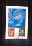 Vatican / Vatikan 1968 Airmail Set - Fra Angelico Painting Of Archangel Gabriel Maximum Card - Cartes-Maximum (CM)