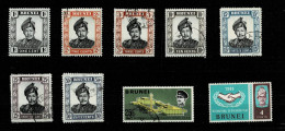 9 Timbres D'ASIE "BRUNEI" Catalogue De 2011 - Brunei (1984-...)