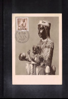 Spain 1956 Black Madonna Of Montserrat  Maximum Card - Tarjetas Máxima