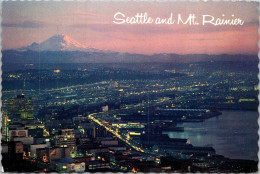 Washington Seattle And Mount Rainier Looking South From The Top Of The S[pace Needle - Seattle