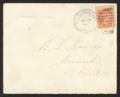 Canada Sc# 41 On Cover (d) Tilsonburg, ON>Norwich, ON 1891 8.18 Small Queen - Covers & Documents