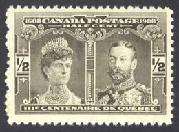 Canada Sc# 96 MNH (a) 1908 ½c Black Brown Prince & Princess Of Wales - Nuovi