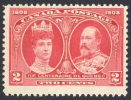 Canada Sc# 98 MNH (b) 1908 2c Carmine Quebec Tercentenary - Unused Stamps