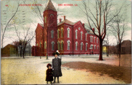 Iowa Des Moines Crocker School 1910 - Des Moines