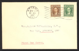 Canada Sc# 231232 FDC (c) 1937 4.1 King George VI Mufti Issue - ....-1951