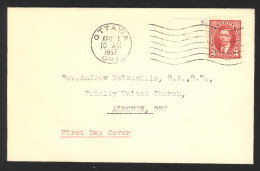 Canada Sc# 233 FDC (a) 1937 4.1 King George VI Mufti Issue - ....-1951