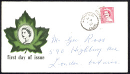 Canada Sc# 327 (cachet) FDC (a) 1953 5.1 QEII Karsh Portrait - 1952-1960