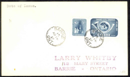 Canada Sc# 371-372 (no Cachet) FDC 1957 8.14 UPU Congress - 1952-1960