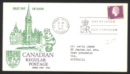 Canada Sc# 403 (cachet) FDC Single (a) 1963 5.2 Queen Elizabeth Definitive - 1961-1970