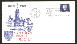 Canada Sc# 405 (cachet) FDC Single (b) 1963 10.3 Queen Elizabeth Definitive - 1961-1970