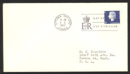 Canada Sc# 405 (no Cachet) FDC Single (c) 1963 10.3 Queen Elizabeth Definitive - 1961-1970