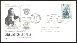 Canada Sc# 446 (Rose Craft) FDC (b) (Ottawa, ON) 1966 4.13 De La Salle - 1961-1970