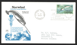 Canada Sc# 480 (Cole Covers) FDC Single (b) 1968 4.10 Narwhal - 1961-1970