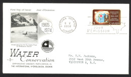 Canada Sc# 481 (Rose Craft Cachet) FDC Single (a) 1968 5.8 Water Resources - 1961-1970