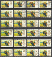 Canada Sc# 492 Used Lot/24 1969 50c Multicoloured Return From The Harvest Field - Gebruikt