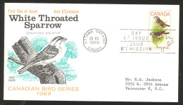 Canada Sc# 496 (Cole Cachet) FDC (b) 1969 7.23 Birds - 1961-1970