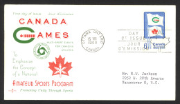 Canada Sc# 500 (Rose Craft Cachet) FDC Single (a) 1969 8.15 Canada Games - 1961-1970