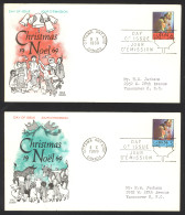 Canada Sc# 502-503 (Cole Covers) FDC Set/2 (a) (singles) 1969 10.8 Christmas - 1961-1970