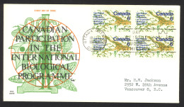 Canada Sc# 507 (Cole Covers) FDC Block/4 (f) 1970 2.18 UN Biological Programme - 1961-1970