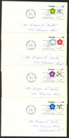 Canada Sc# 508-511 (no Cachet) FDC Set/4 (c) (singles) 1970 3.18 Expo '70 - 1961-1970
