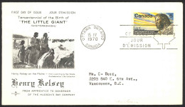 Canada Sc# 512 (Rose Craft Cachet) FDC Single (a) 1970 4.15 Henry Kelsey - 1961-1970