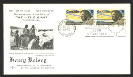 Canada Sc# 512 (Rose Craft Cachet) FDC Pair (b) 1970 4.15 Henry Kelsey - 1961-1970