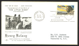 Canada Sc# 512 (Cole Covers) FDC Single (h) 1970 4.15 Henry Kelsey - 1961-1970
