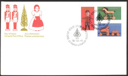 Canada Sc# 839-841 FDC Combination 1979 10.17 Christmas - Antique Toys - 1971-1980