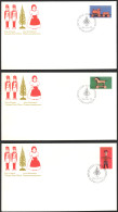 Canada Sc# 839-841 FDC (singles) 1979 10.17 Christmas - Antique Toys - 1971-1980