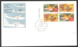 Canada Sc# 843-844 FDC Inscription Block (b) 1979 11.15 Flying Boats - 1971-1980