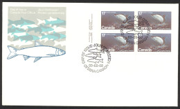 Canada Sc# 853 FDC Inscription Block 1980 05.06 Endangered Wildlife - 1971-1980