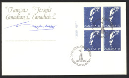 Canada Sc# 859 FDC Inscription Block 1980 06.20 John Diefenbaker - 1971-1980