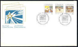 Canada Sc# 870-872 FDC Combination 1980 10.22 Christmas - 1971-1980