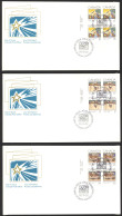 Canada Sc# 870-872 FDC Set/3 (inscription Blocks) 1980 10.22 Christmas - 1971-1980