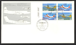 Canada Sc# 905-906 FDC Inscription Block 1981 11.24 Canadian Aircraft - 1981-1990