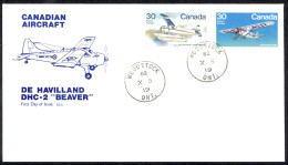 Canada Sc# 969-970 (cachet) FDC (c) 1982 10.5 Bush Aircraft - 1981-1990