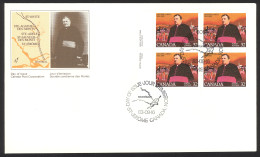 Canada Sc# 998 FDC Inscription Block 1983 09.16 Pioneers - 1981-1990