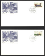 Canada Sc# 999-1000 FDC Set/2 (a) (singles) 1983 10.03 Locomotives - 1981-1990