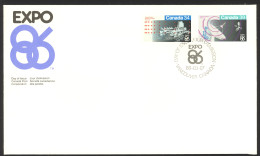 Canada Sc# 1078-1079 FDC Combination 1986 03.07 Expo 86 - 1981-1990