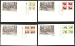 Canada Sc# 1080-1083 FDC Set/4 (inscription Blocks) 1987 05.06 Artifacts - 1981-1990