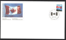 Canada Sc# 1169 FDC Single (a) 1990 12.28 Flag Over Canada - 1981-1990