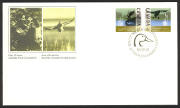 Canada Sc# 1204-1205 FDC Combination 1988 06.01 Wildlife Conservation - 1981-1990