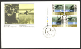 Canada Sc# 1204-1205 FDC Inscription Block 1988 06.01 Wildlife Conservation - 1981-1990