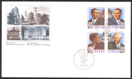 Canada Sc# 1302-1305 FDC Combination 1991 03.15 Doctors - 1991-2000