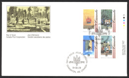 Canada Sc# 1326-1329 FDC Inscription Block 1991 08.29 Arrival Of Ukrainians - 1991-2000