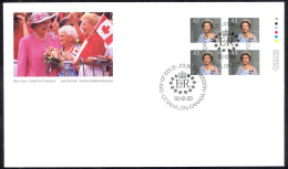 Canada Sc# 1358 (official Cachet) FDC Inscription Block (b) 1992 12.30 QEII - 1991-2000