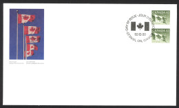 Canada Sc# 1395 FDC Pair 1992 12.30 Flag - 1991-2000